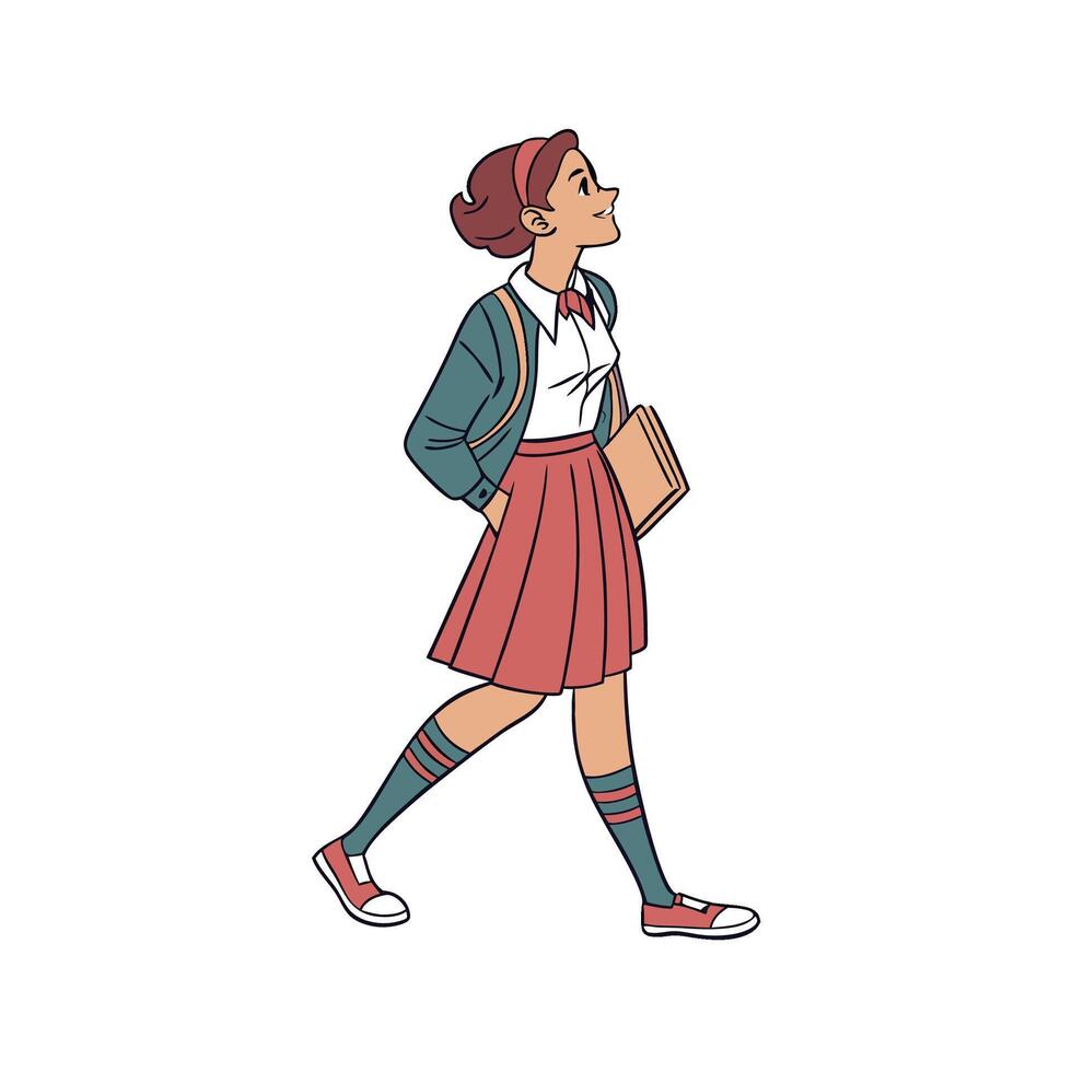 Trendy Preppy School Style Model 2. vector