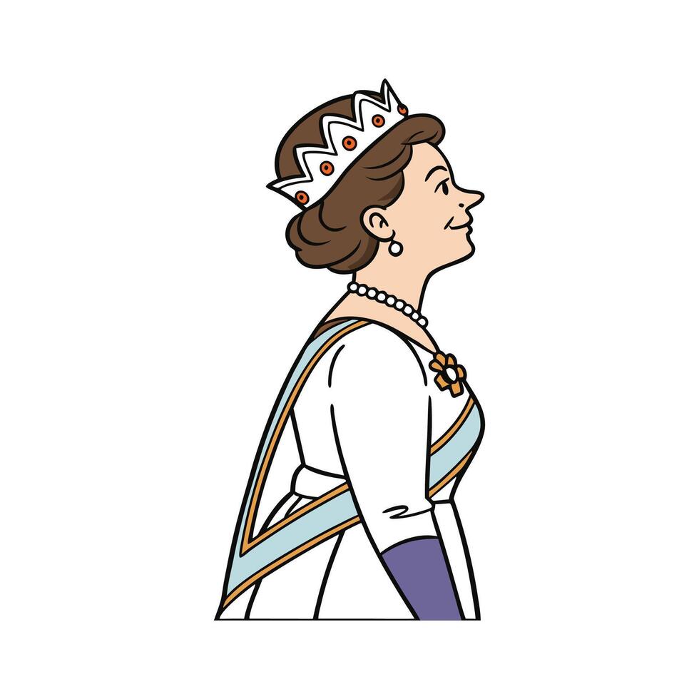Bold Regal Royalty Cartoon Model 2. vector