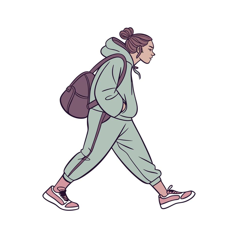 Bold Relaxed Hoodie Model 2. vector