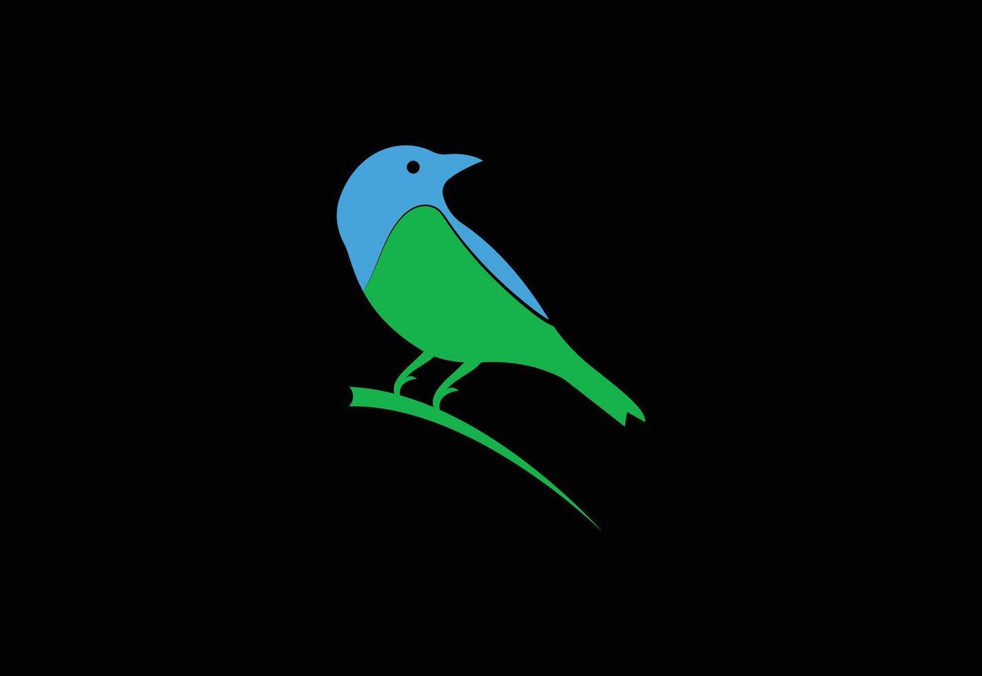 Bird logo design with black background, design Concept vector