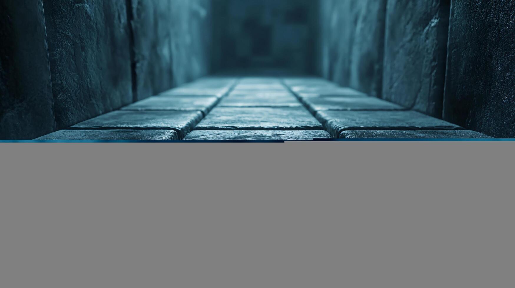 A dark blue image of a stone walkway with a few tiles visible photo