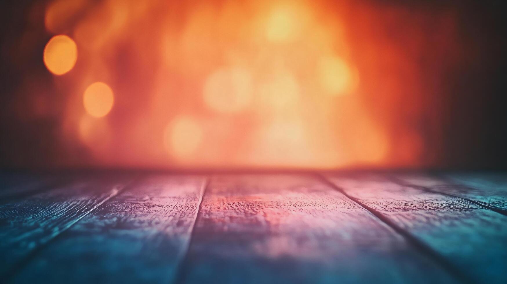 A blurry image of a wooden floor with a red background photo