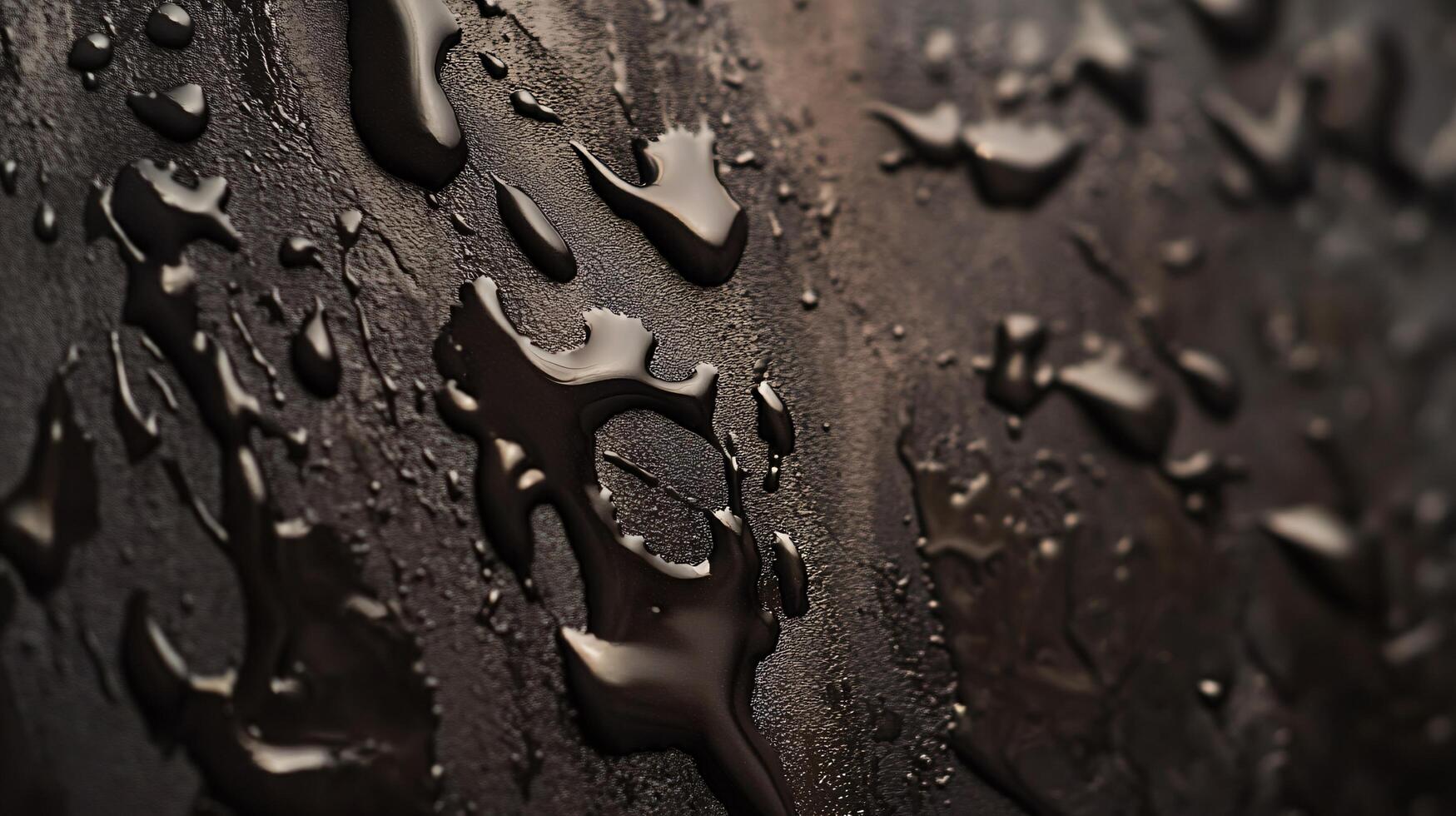 A wet surface with drops of water on it photo