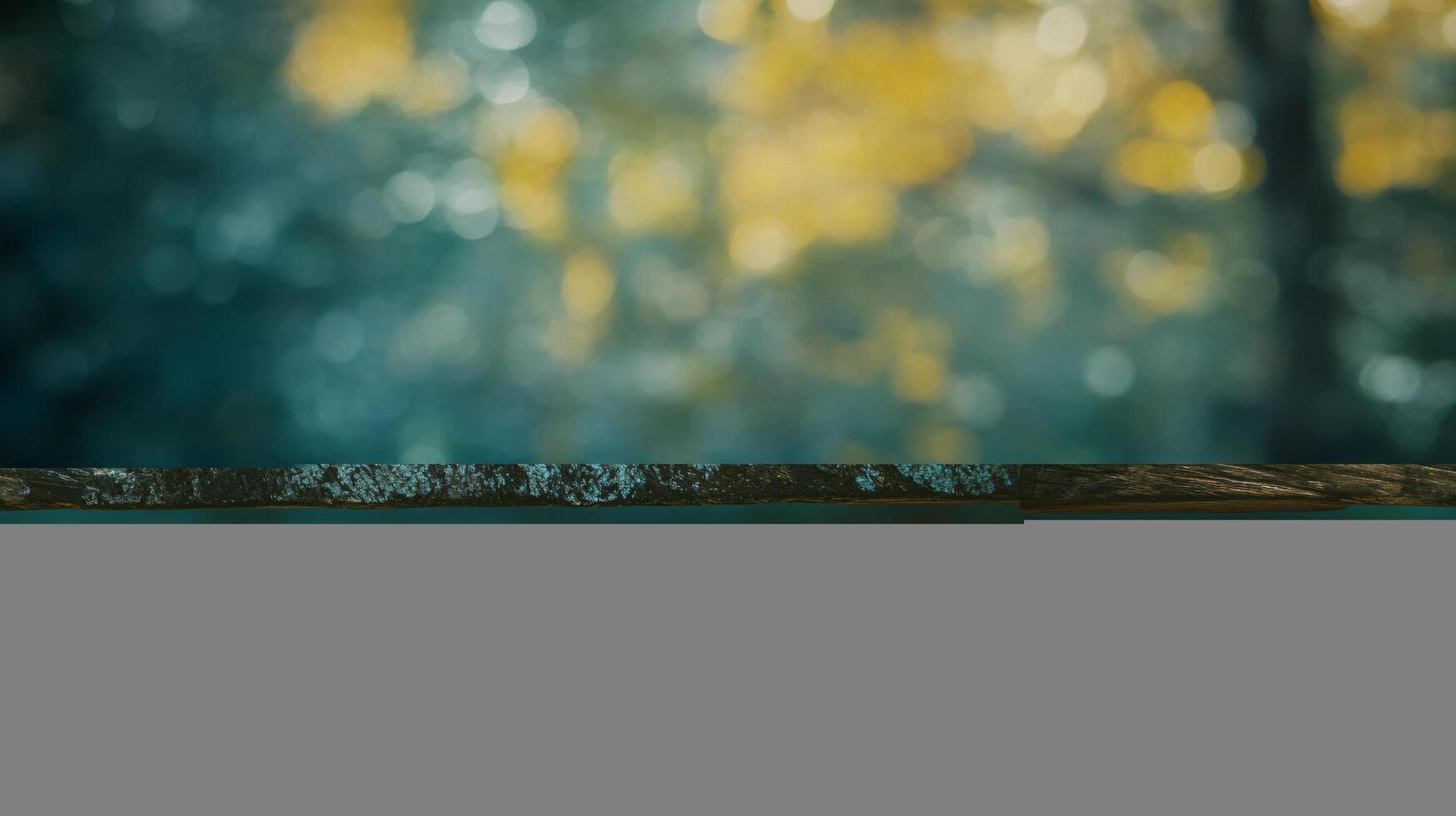 A blurry image of a wooden table with a blue background photo