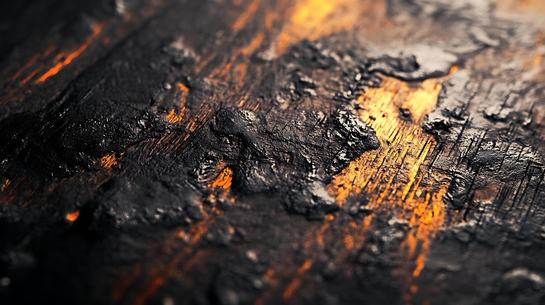 The image is a close up of a wooden surface with a dark, burnt look to it photo