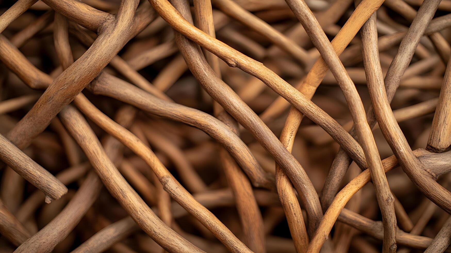 The image is of a bunch of brown twigs and branches photo
