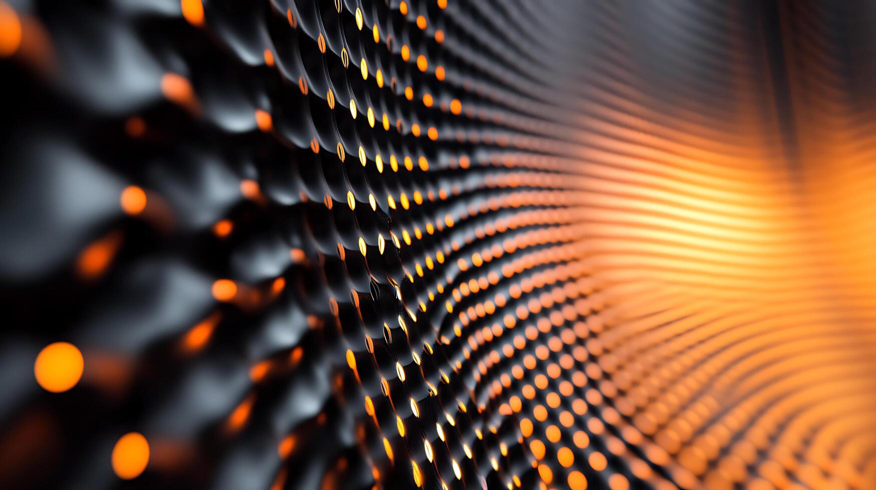 The image is a close up of a black and orange pattern photo