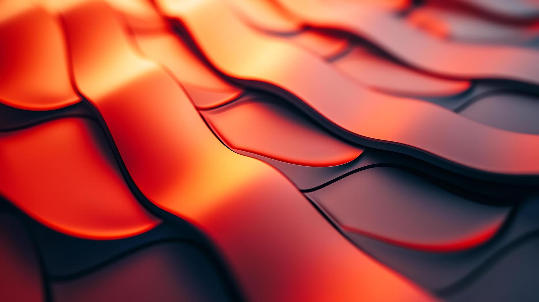 Fiery Red Waves in Flared Abstract Design photo