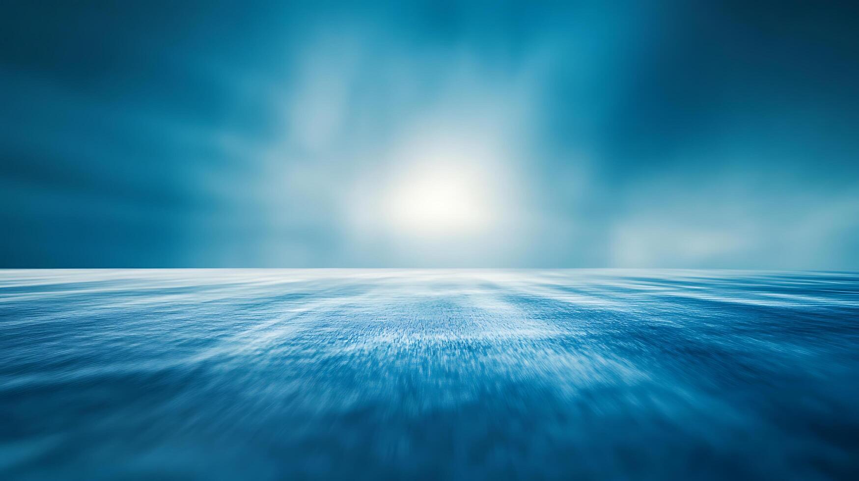 Abstract Blue Ocean Horizon Under Soft Light photo