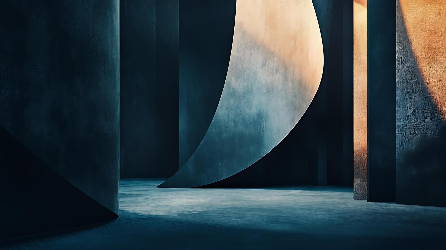Modern Abstract Architecture with Fluid Shapes photo