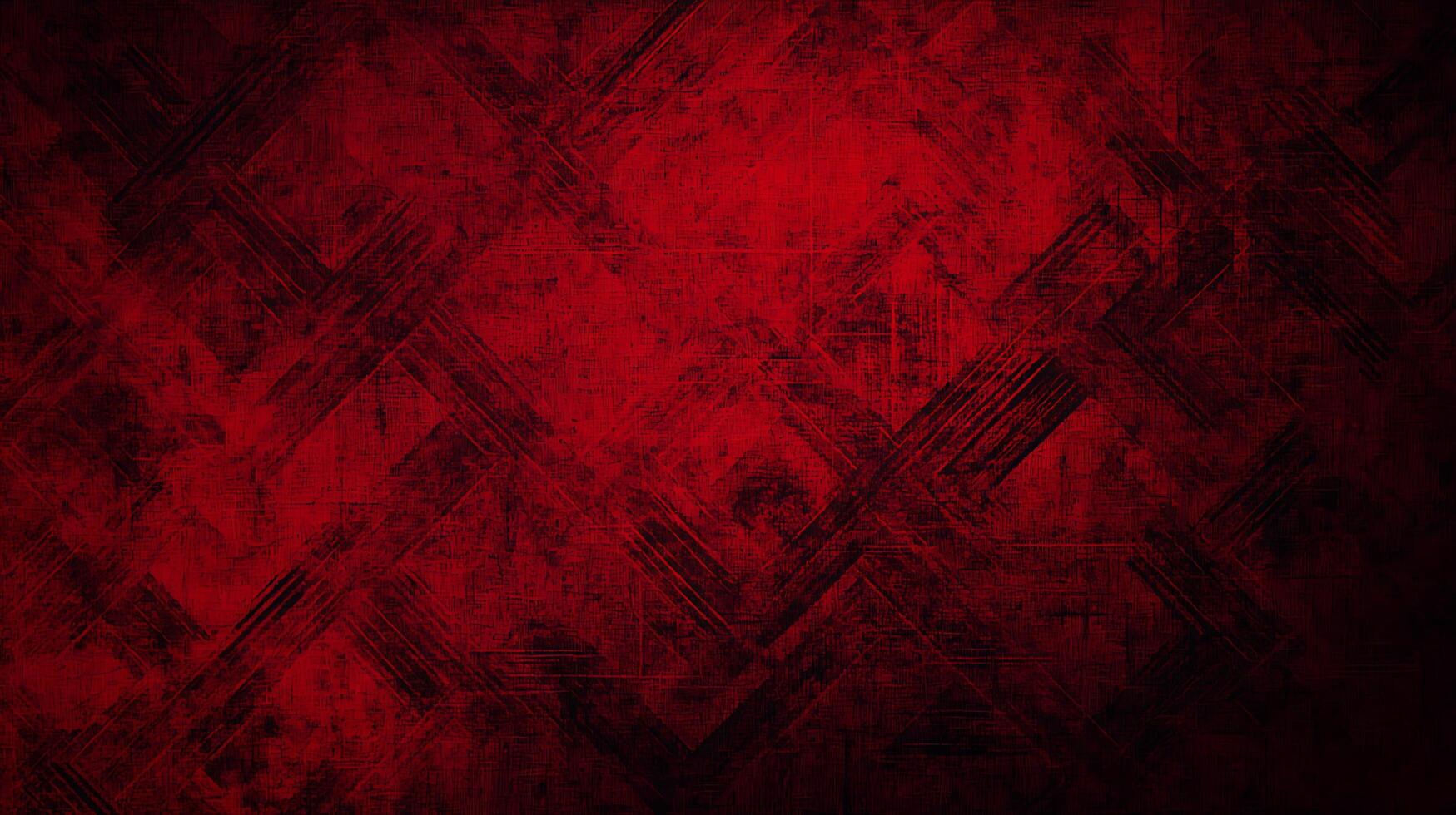 Dark red grunge texture with intersecting lines and shadows evoking mystery and depth in a high-contrast abstract design photo