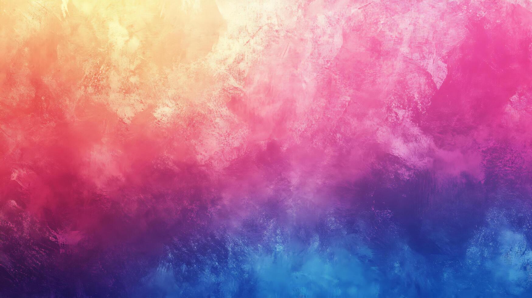 Vibrant abstract painting with colors blending from yellow to orange to pink to blue creating a soft watercolor effect photo