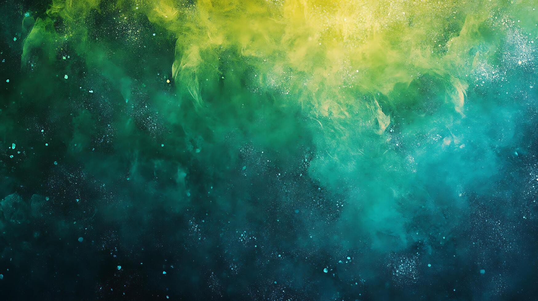 A vibrant blend of colors creates a nebula-like appearance reminiscent of deep space with a blend of yellow green and teal hues photo