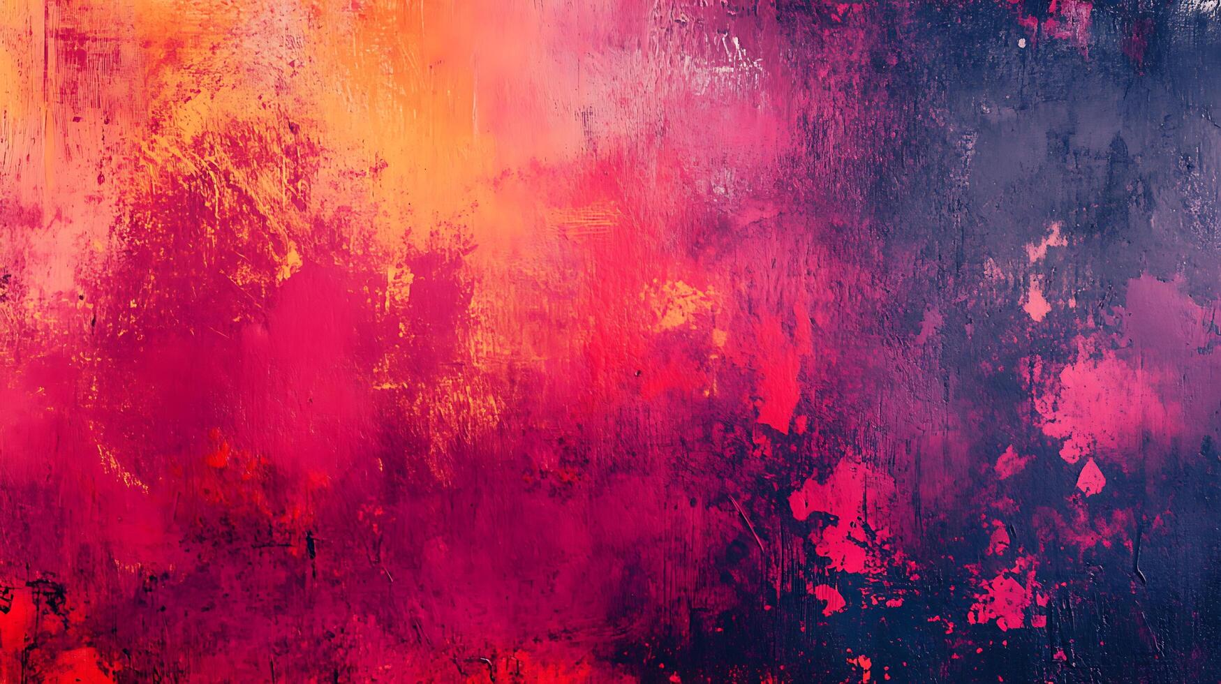 Abstract art featuring dynamic brushstrokes in a vibrant spectrum of pink orange and dark blue The composition is energetic and expressive photo