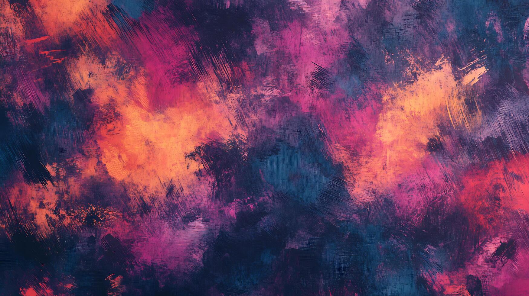 Abstract art with brushstroke texture and vibrant colors This is a colorful paint texture The canvas is covered in brushstrokes photo