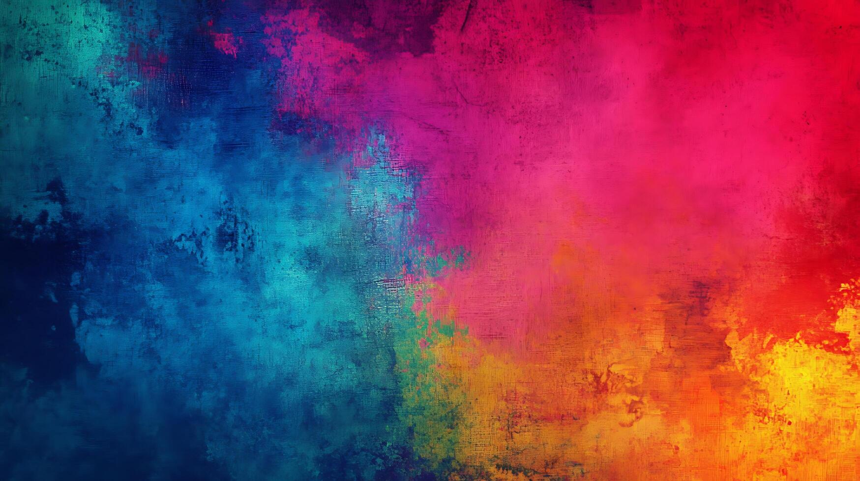 Vibrant colorful abstract art with a rough texture Gradient blending of blue pink yellow and red shades photo
