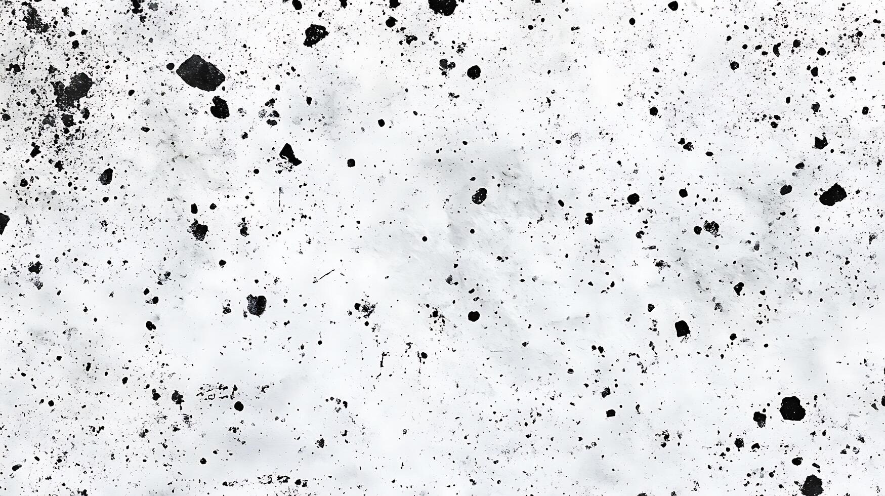 Abstract texture featuring black splatter and spots scattered across a bright clean and minimalistic white background creating a dynamic look photo