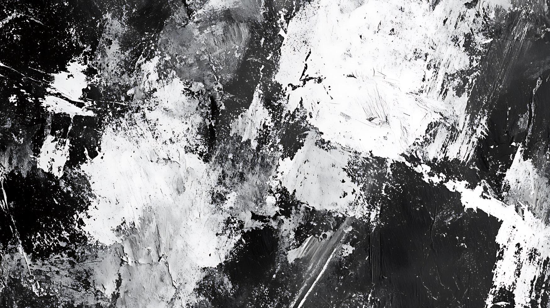 Black and white abstract art showcases dynamic brushstrokes and textural contrasts creating a visually striking and engaging composition photo