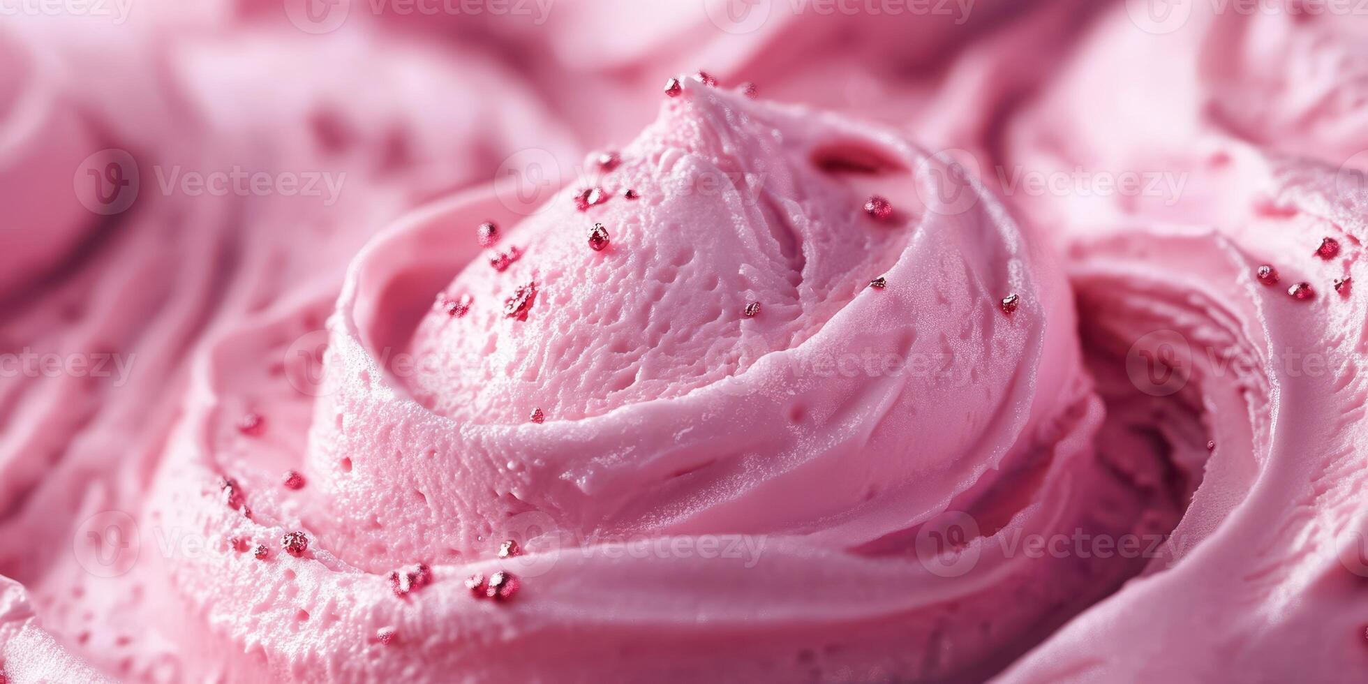 Delightful pink frosting with decorative sprinkles resting on a cake ready for celebration photo