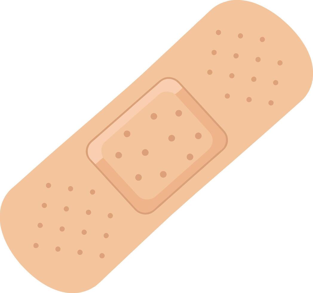 Bandage illustration showcasing a simple design style with a soft color palette and a clean aesthetic, perfect for health-themed art vector