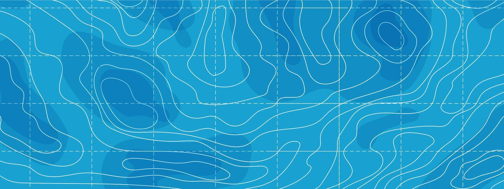 Topographic map lines retro geometric abstract relief tot view template. Land or water texture, grid contour. Topo with elevation, geography scheme and the terrain path. vector