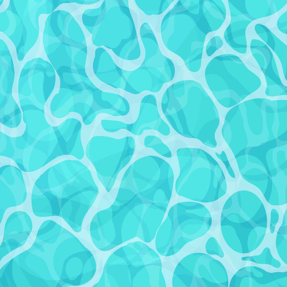 Water ripple surface pool or ocean water with glares sunlight reflections, game texture top view. Beach sea clean and deep water. vector