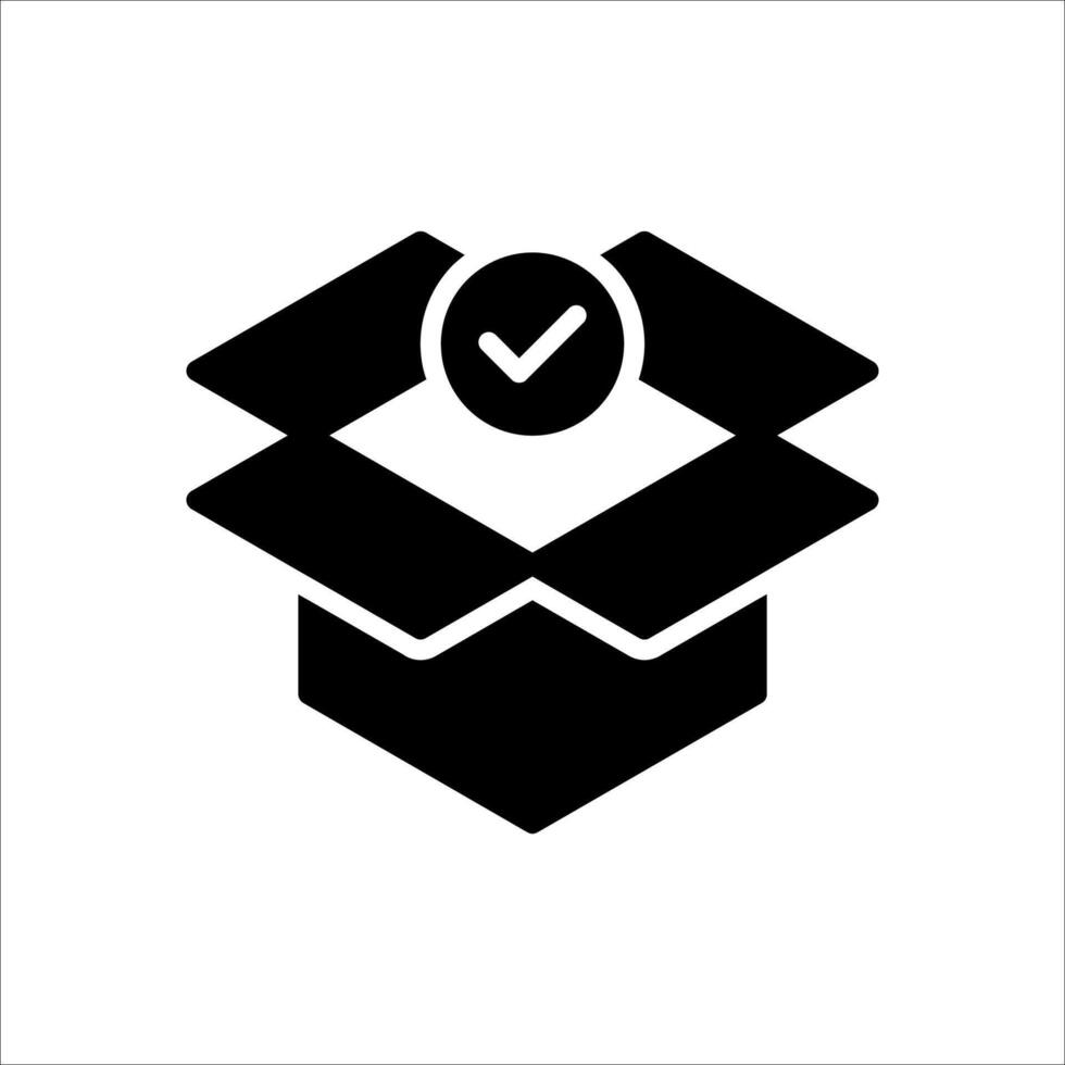 open box icon set on white background,, vector