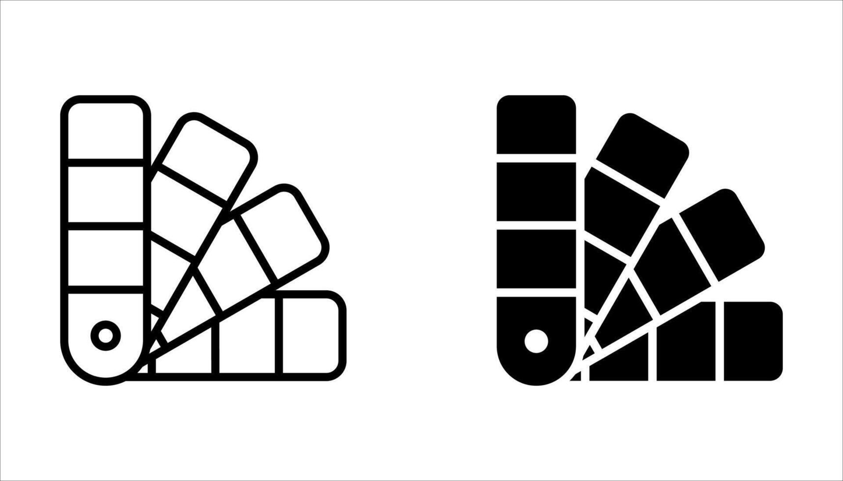 pantone icon set on white background, vector