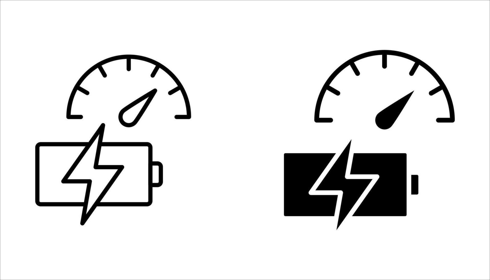 fast charging icon on white, vector