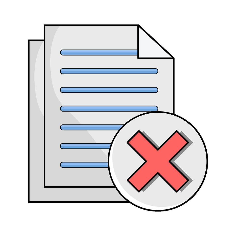illustration of File Reject vector