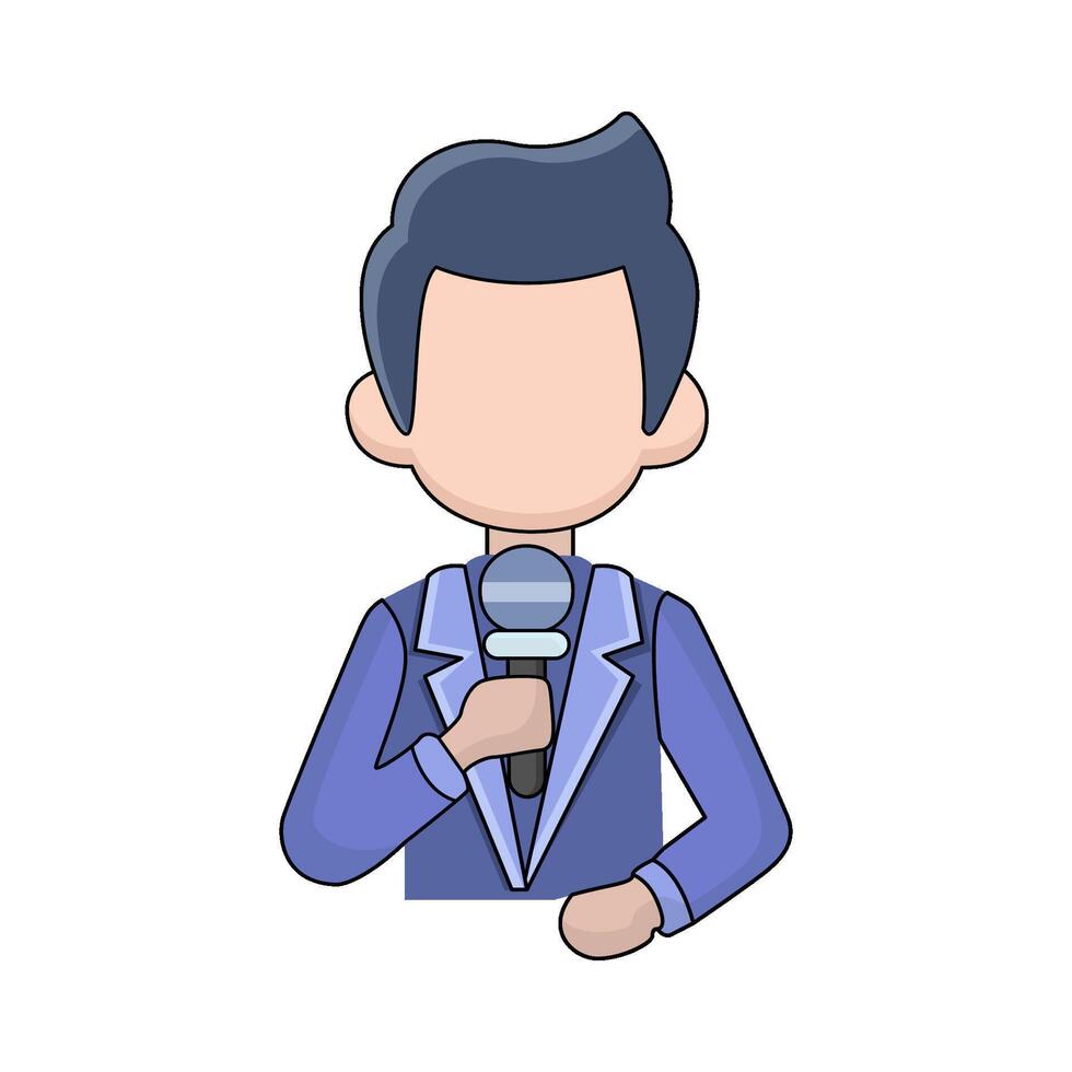 illustration of Commentator vector