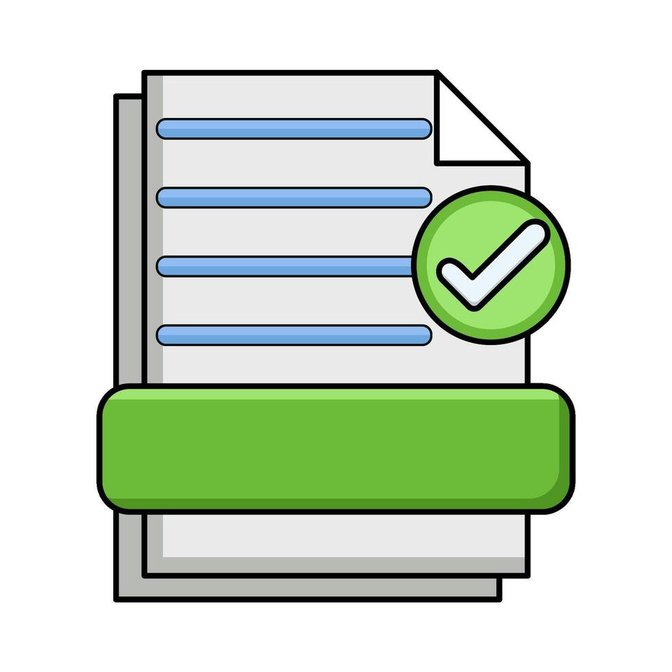 illustration of Document Approve vector