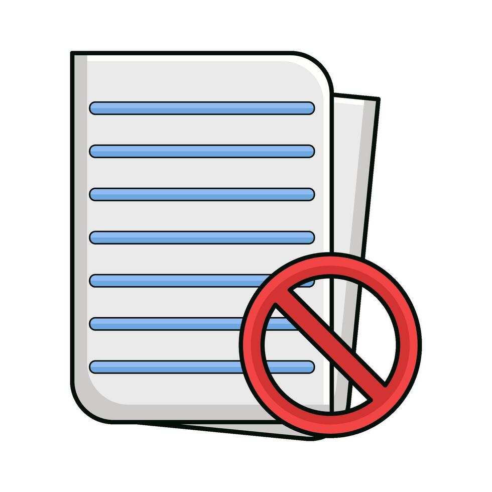 illustration of Document Reject vector