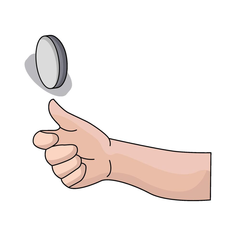 illustration of Coin toss vector