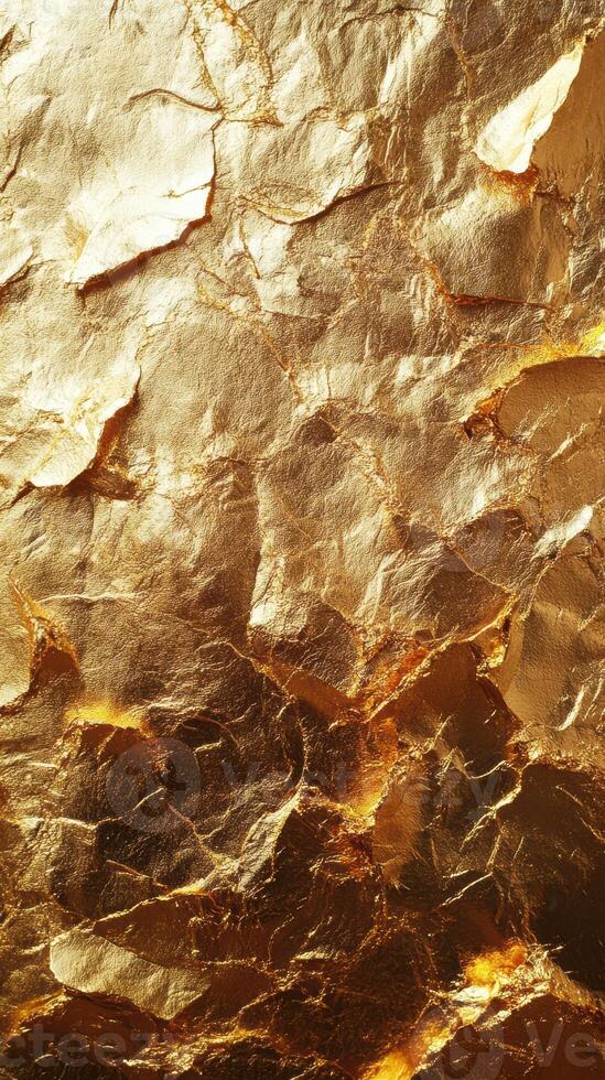Elegant golden texture with intricate details and a shiny finish in an abstract style photo