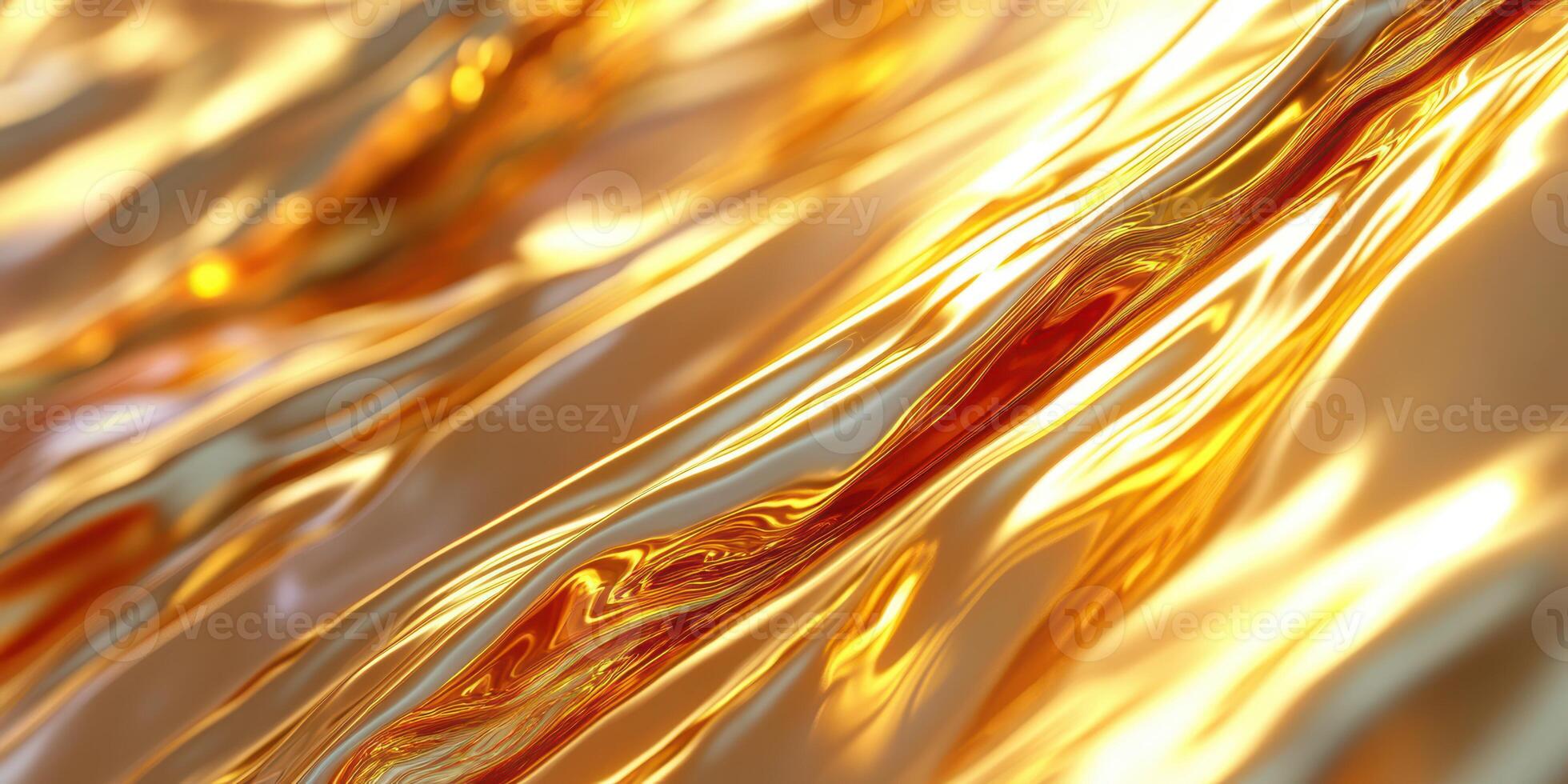 Shimmering golden waves reflecting light in an abstract artistic style during daylight photo