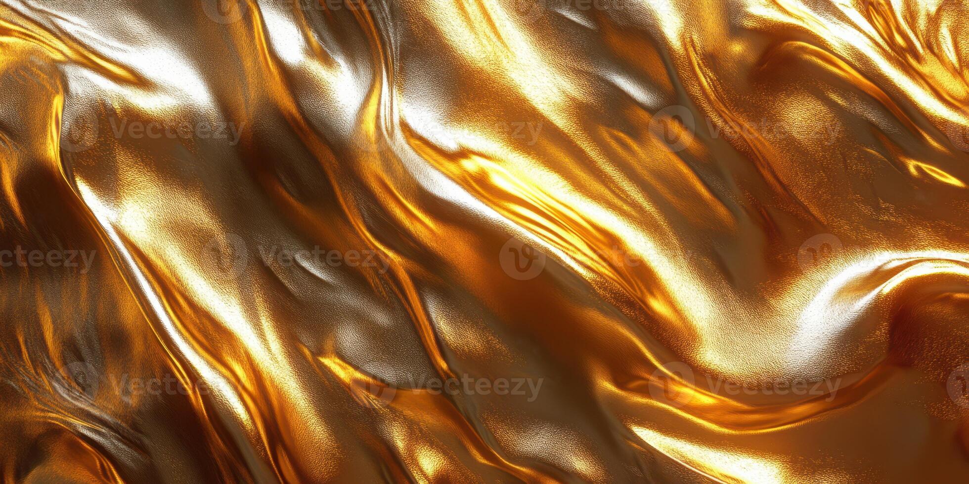 Shimmering golden waves create a luxurious backdrop for artistic designs and creative projects photo