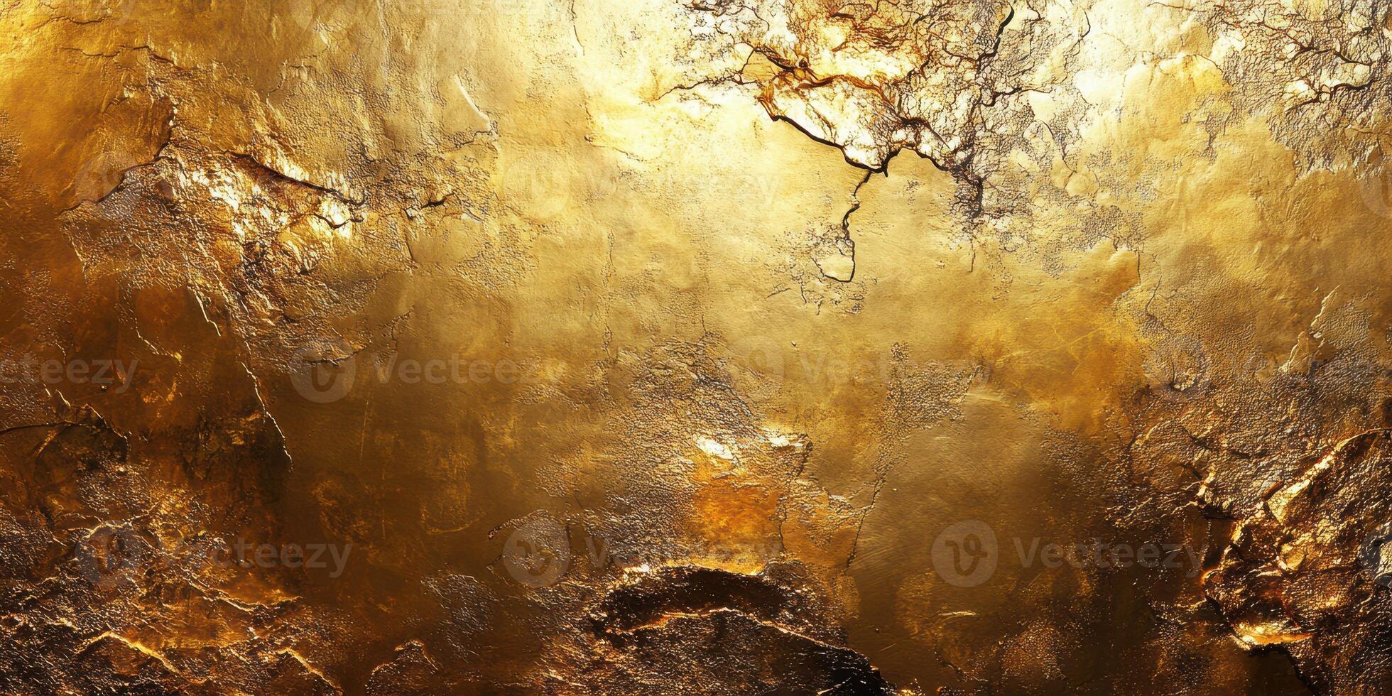 Stunning shimmering gold texture with intricate patterns found in nature photo