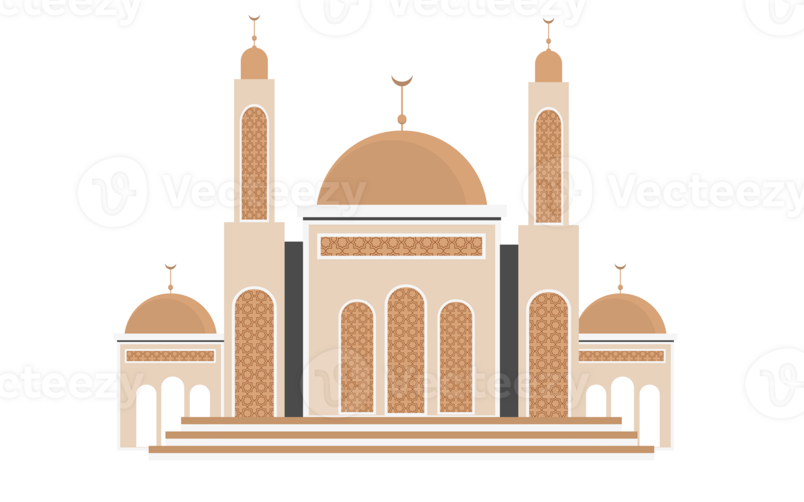 A mosque with two domes on top of it png