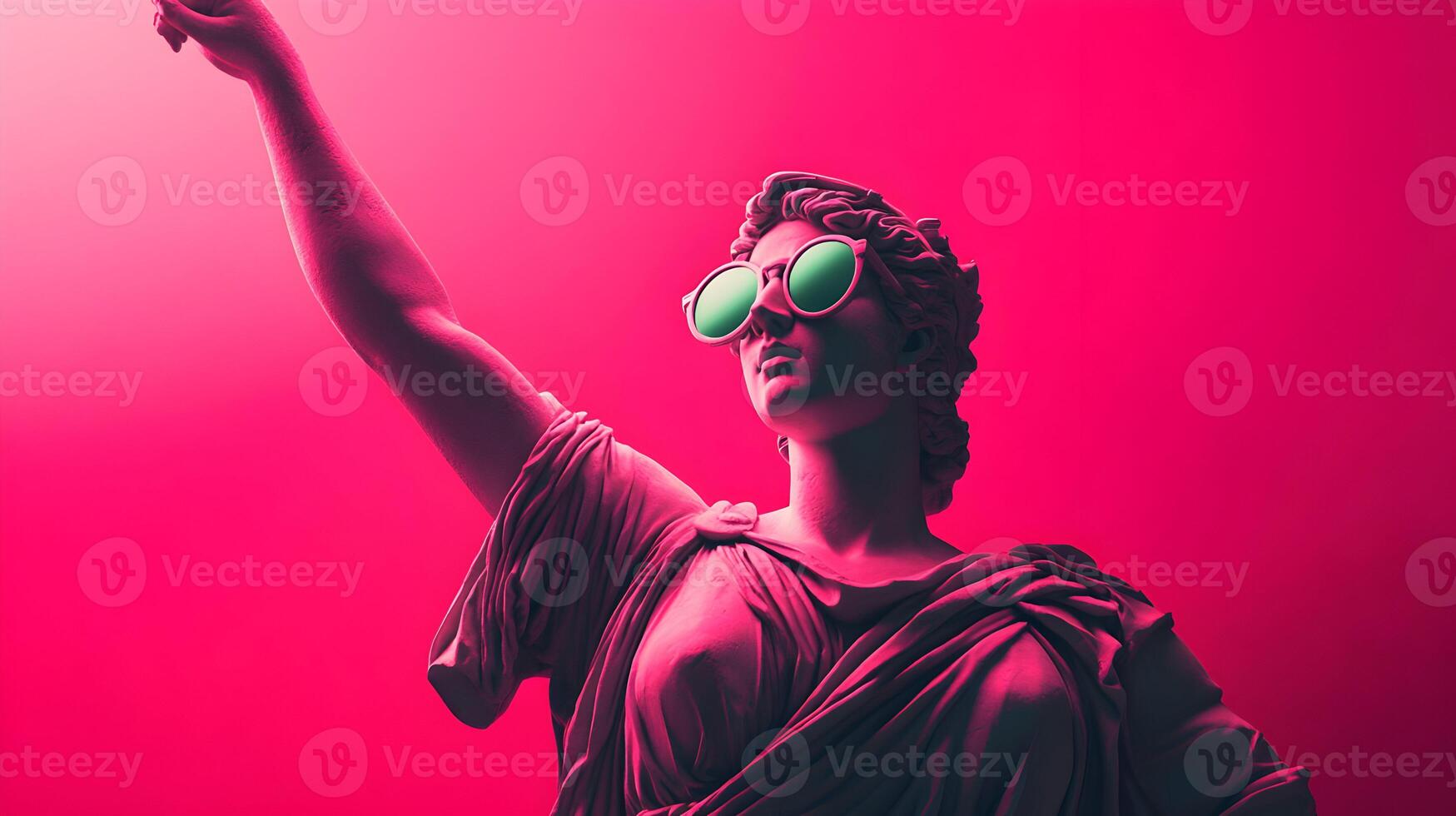 A whimsical and modern statue, capturing history in a contemporary and fashionable light photo