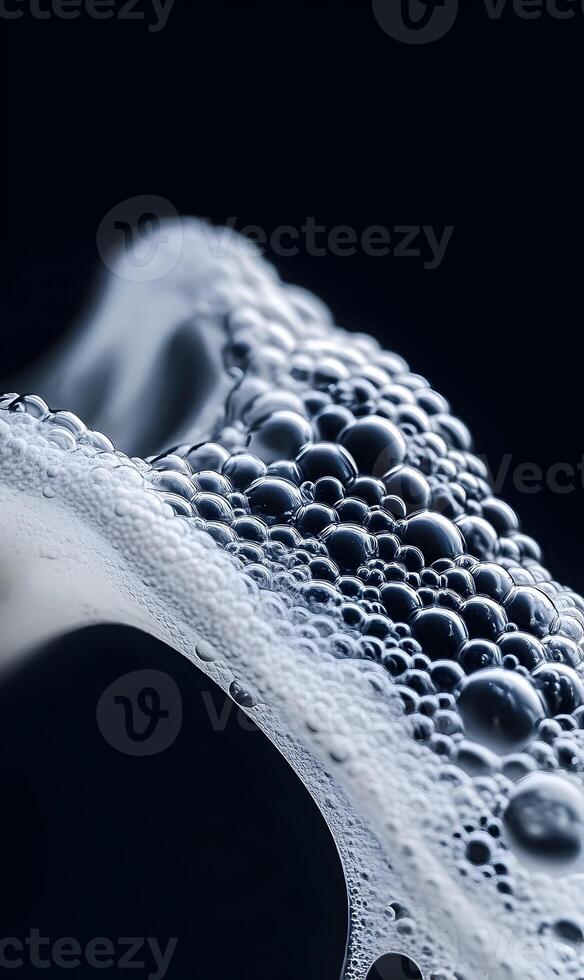Macro view of unique spherical elements creates a visually striking and intricate pattern. photo