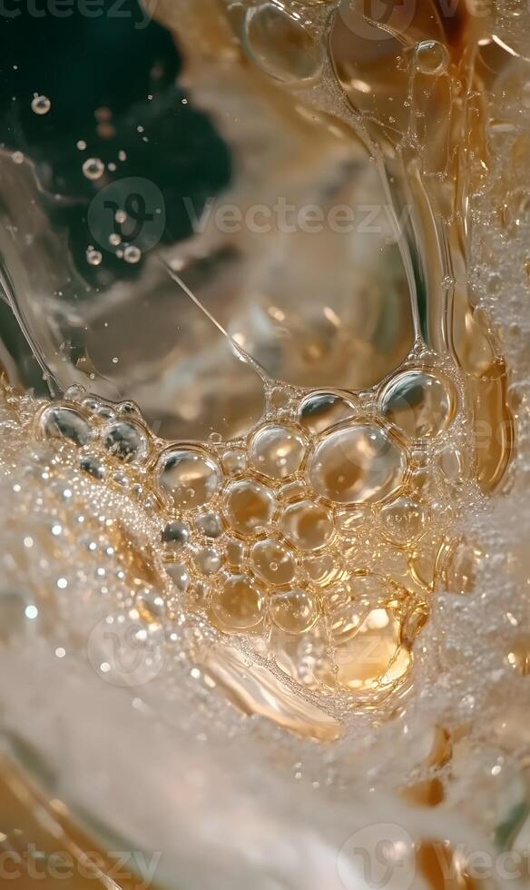 Captivating interplay of light and fluid dynamics in transparent oil droplets on water photo