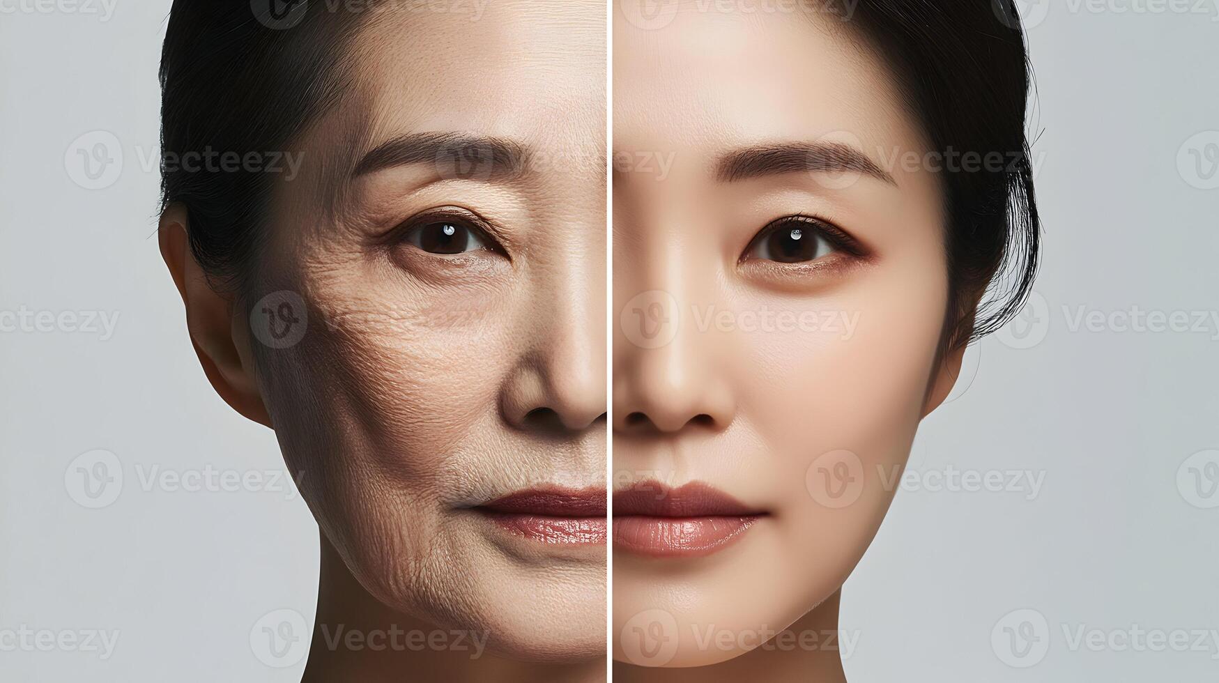 Exploring the Dichotomy of Time A Comparative View of Aged and Youthful Facial Aesthetics photo