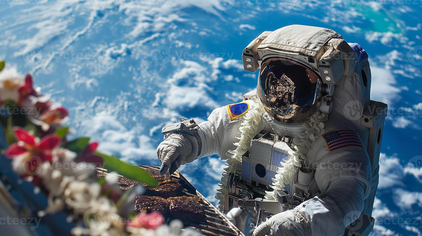 This Passengers experience a unique zero-gravity suborbital journey among the cosmos. photo
