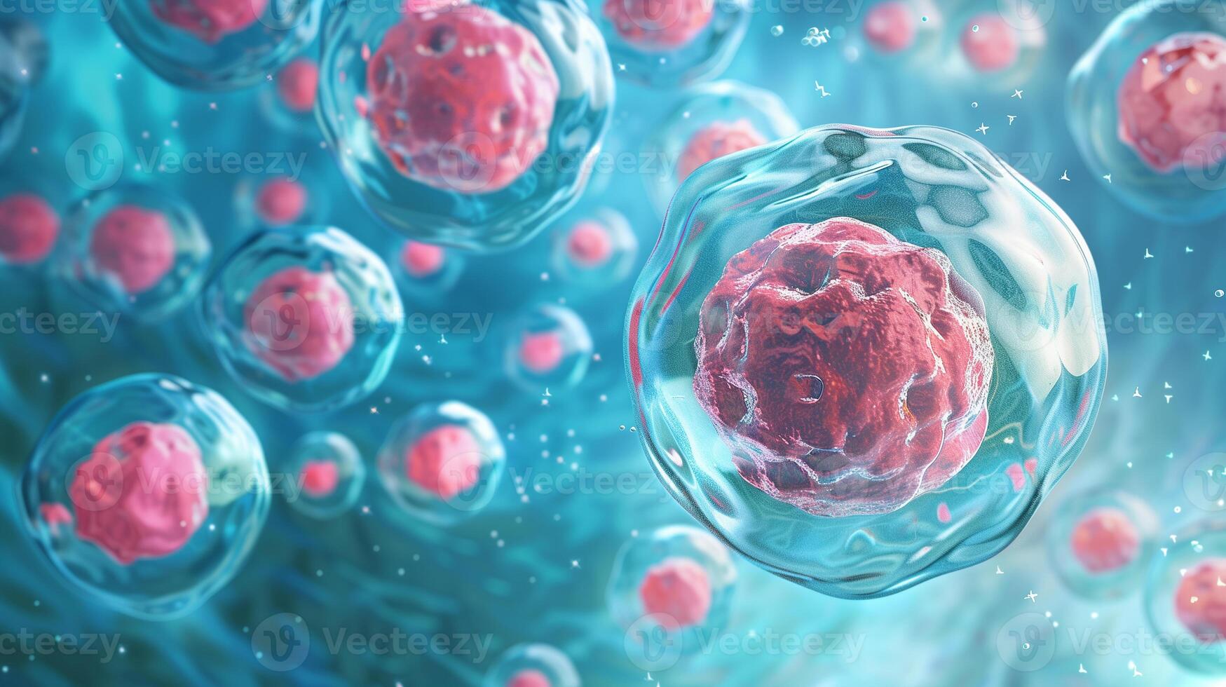 This Pluripotent stem cells regenerate, underscoring their potential in therapy and medical progress. photo