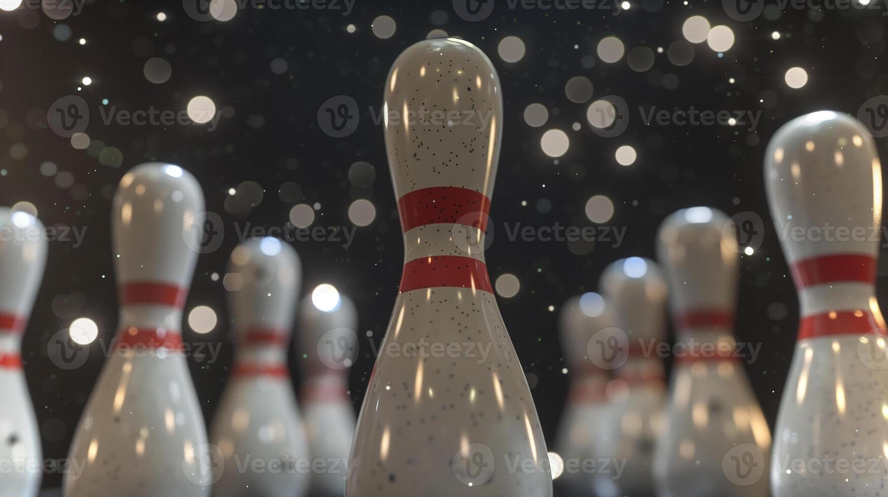 This Friends gather at a bowling alley to enjoy a lively night of striking pins and laughter. photo
