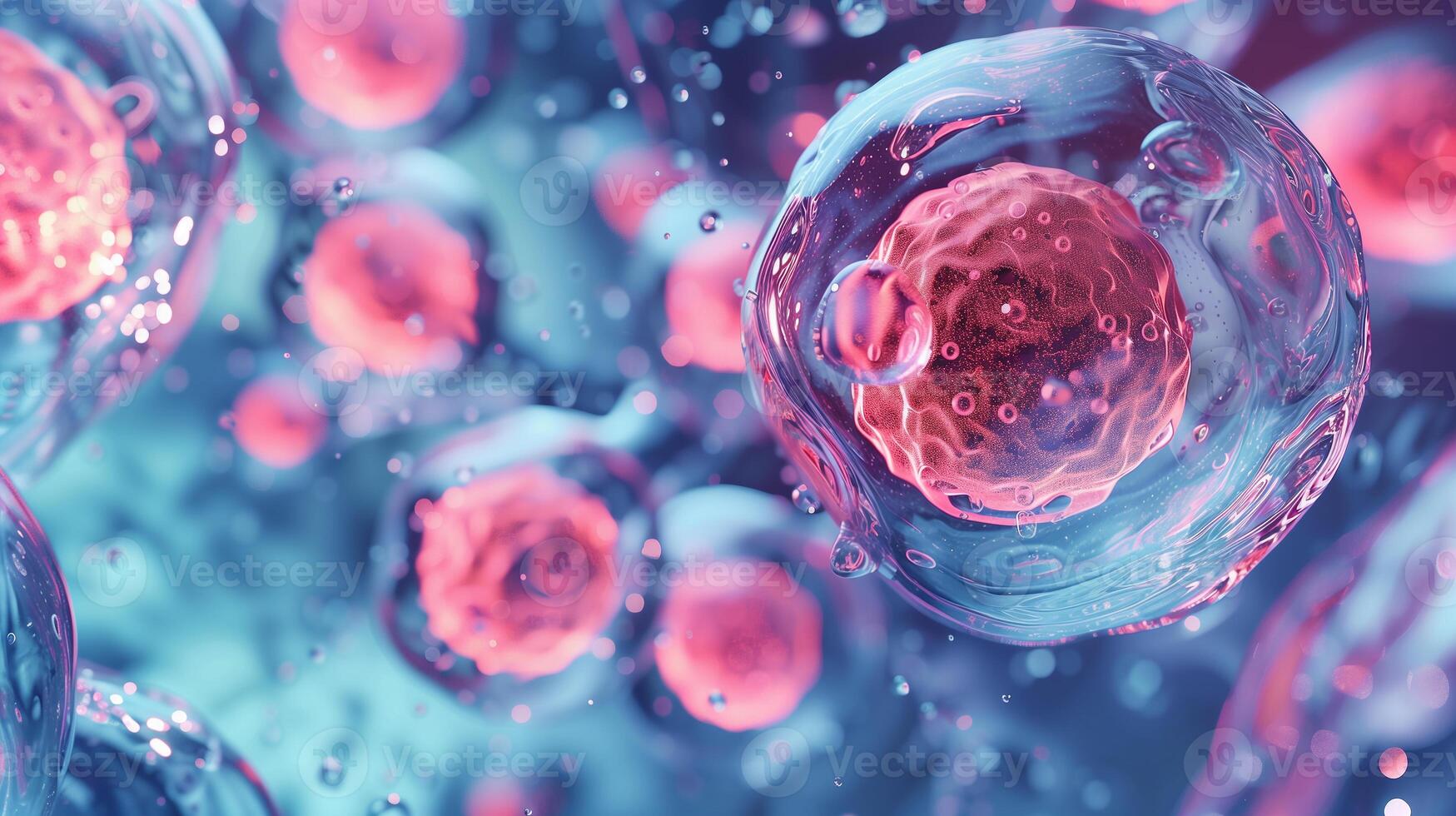 This Vibrant stem cells showcase their role in regeneration and renewal, embodying cellular therapy. photo