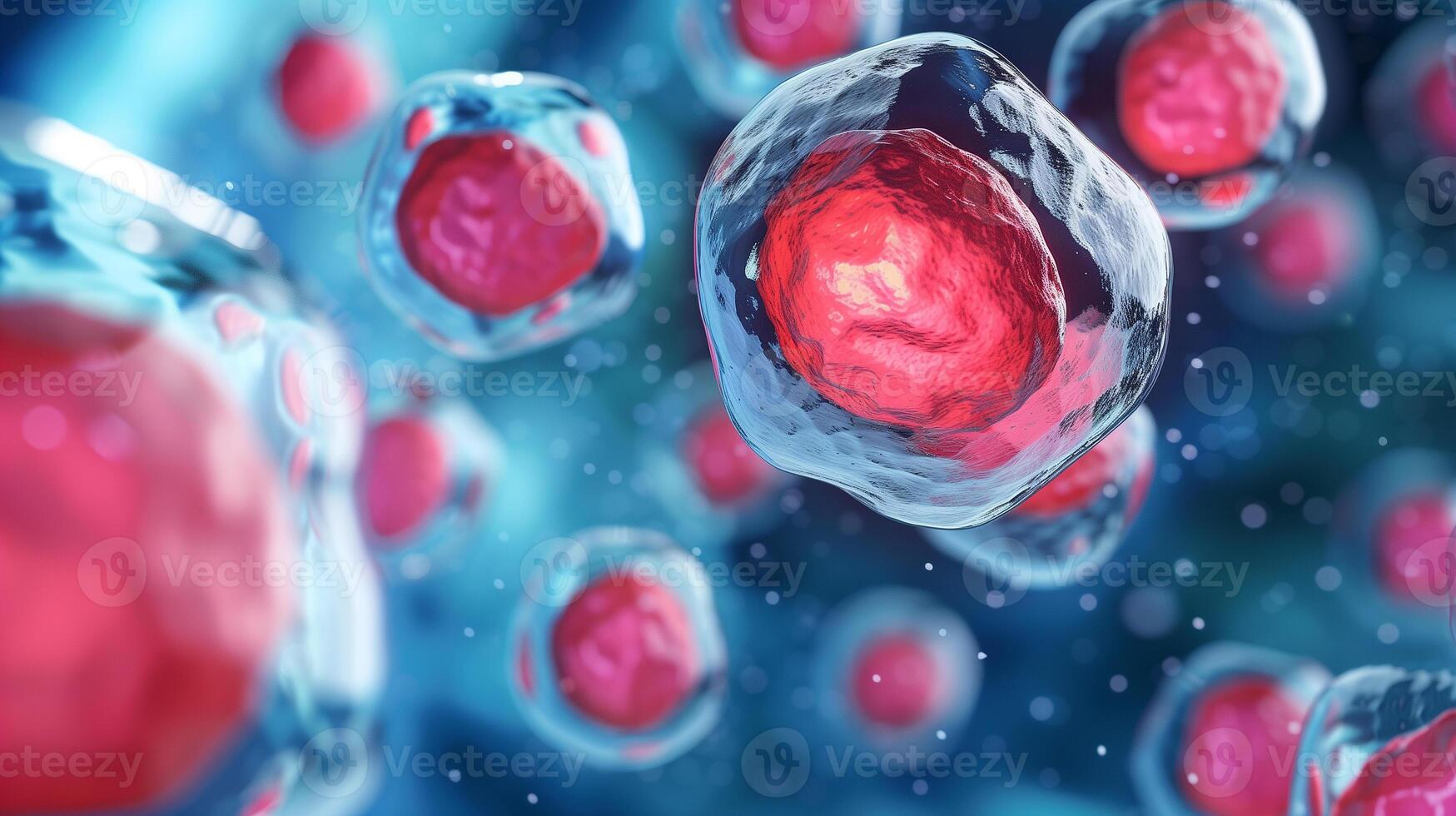 This Stem cells unique properties are highlighted for their role in medical renewal and therapy. photo
