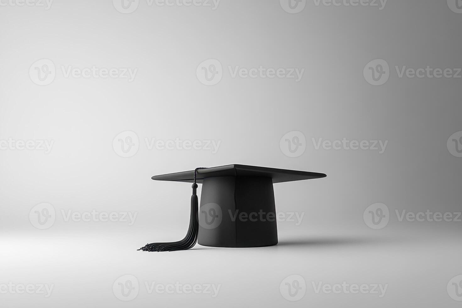 Graduation cap on display symbolizing academic achievement isolated photo