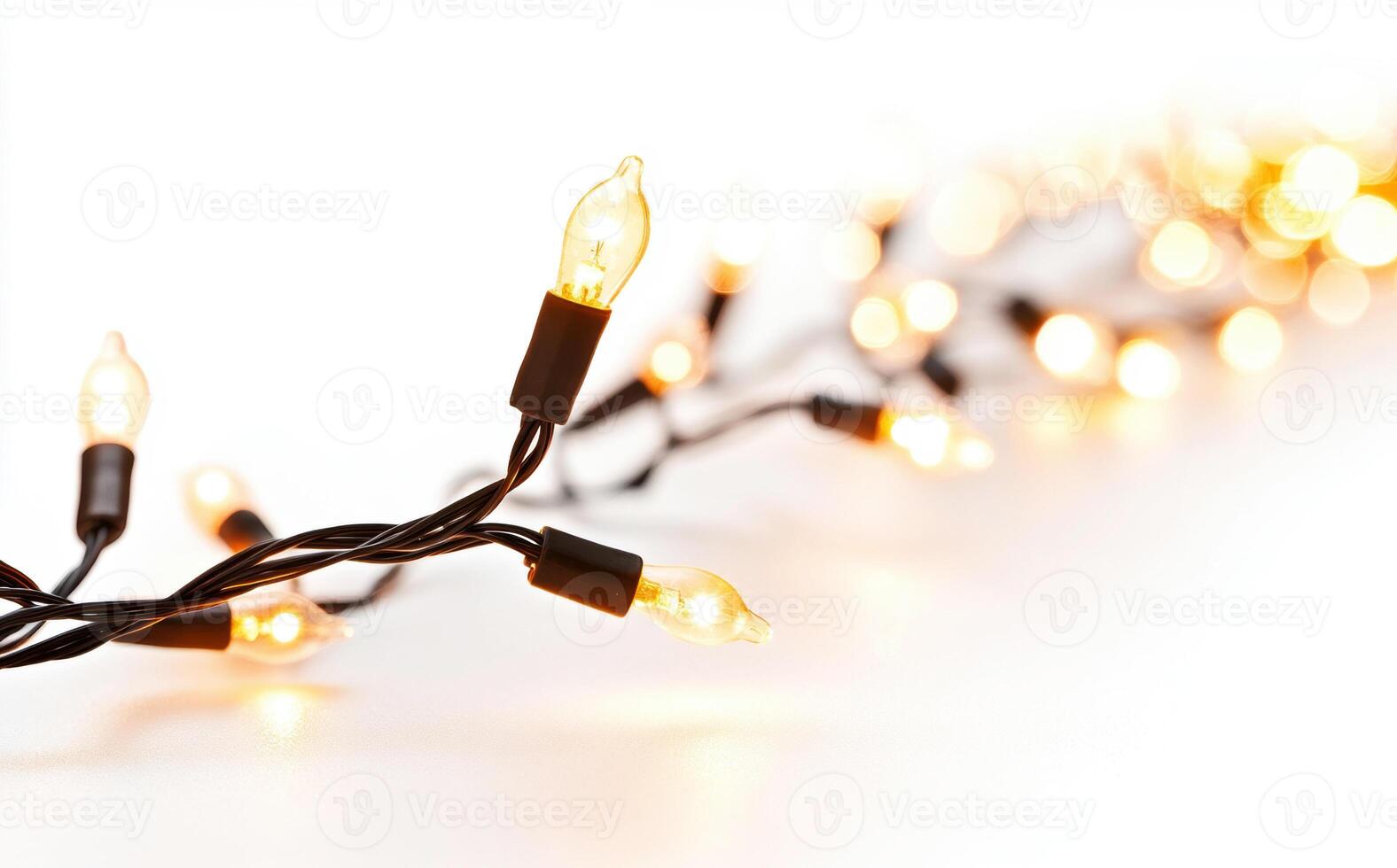 Warm fairy lights create a cozy atmosphere for a festive occasion photo